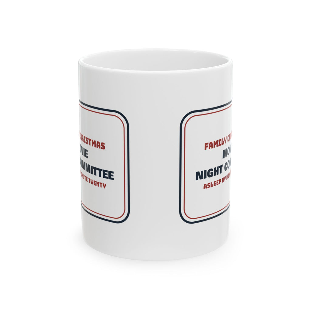 Funny Christmas Coffee Mug Movie Night Committee For Family