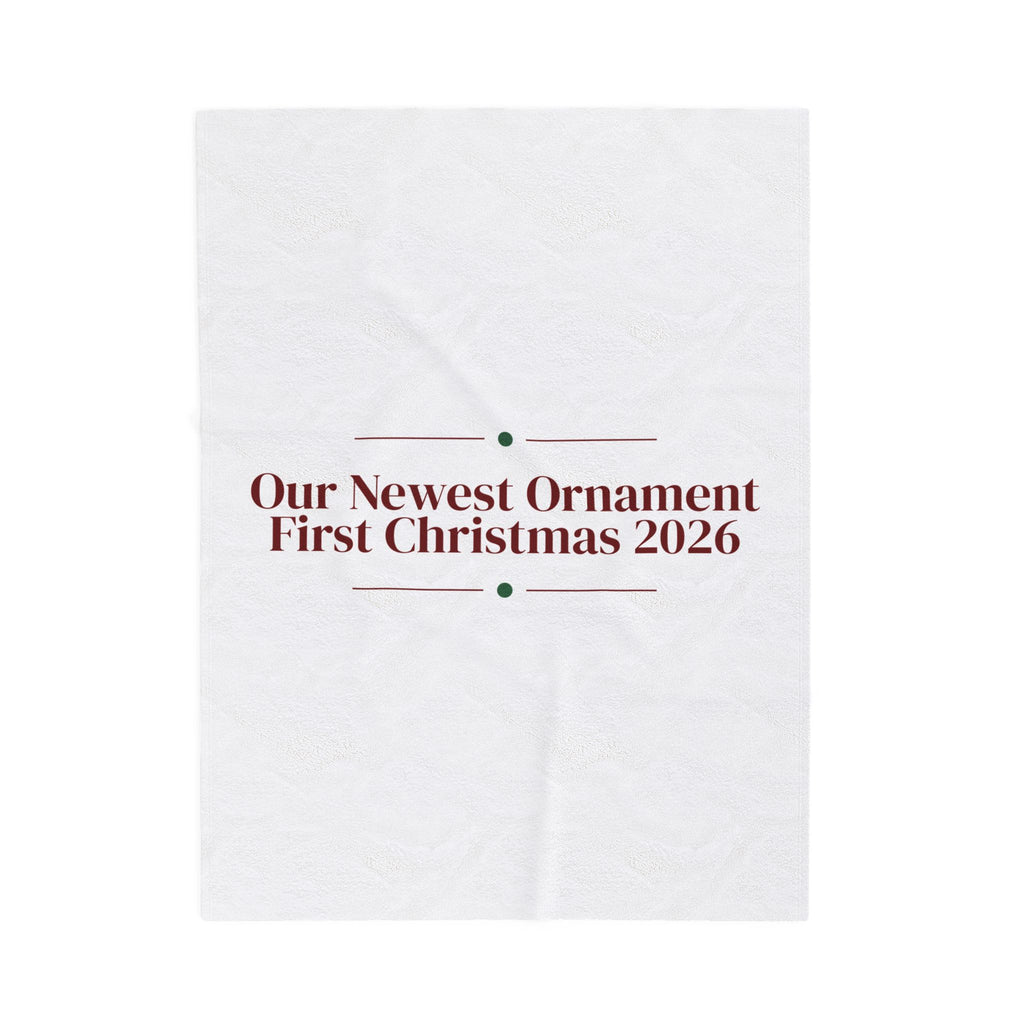 Babys First Christmas 2026 Throw Blanket Our Newest Ornament For New