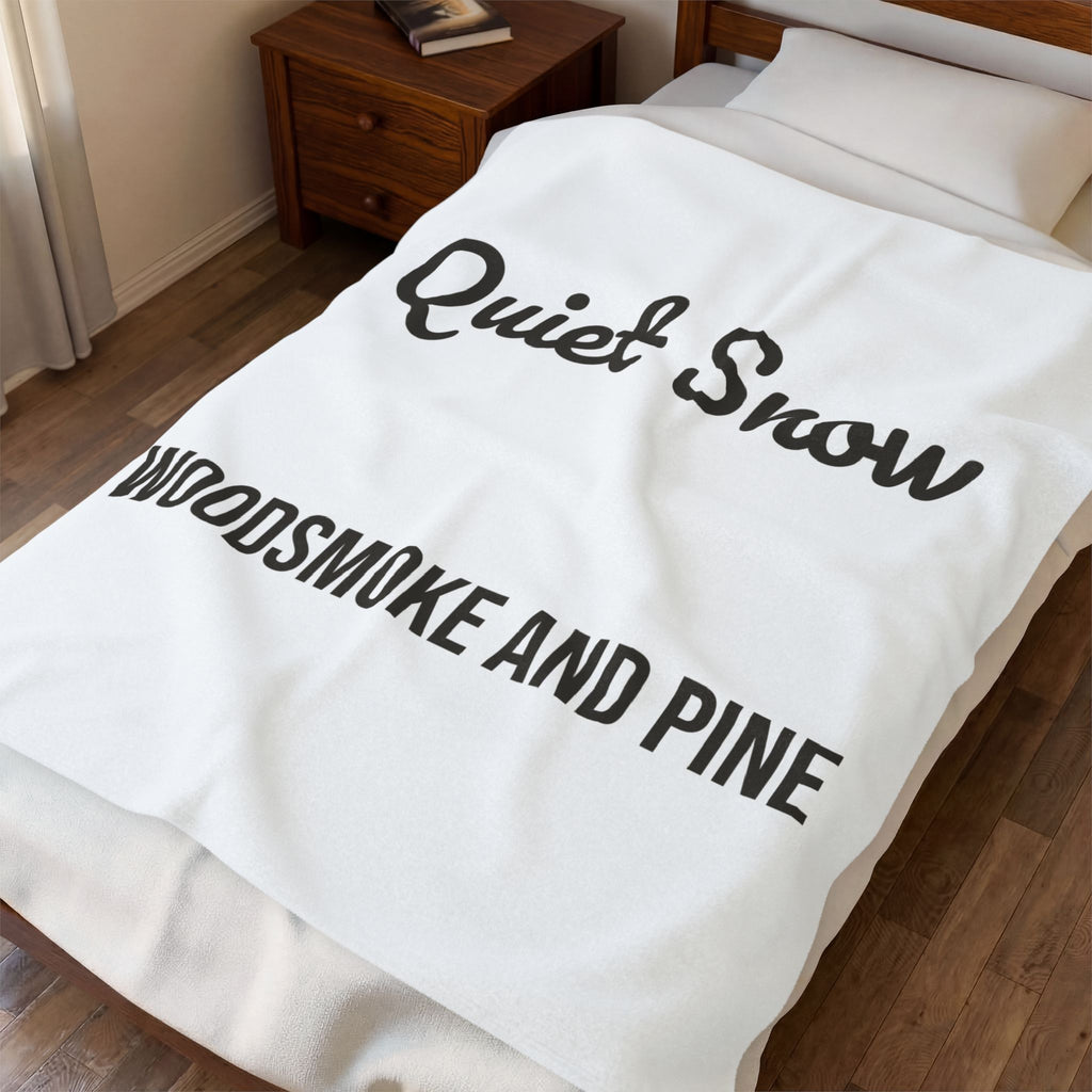 Cozy Christmas Throw Blanket Quiet Snow Woodsmoke And Pine