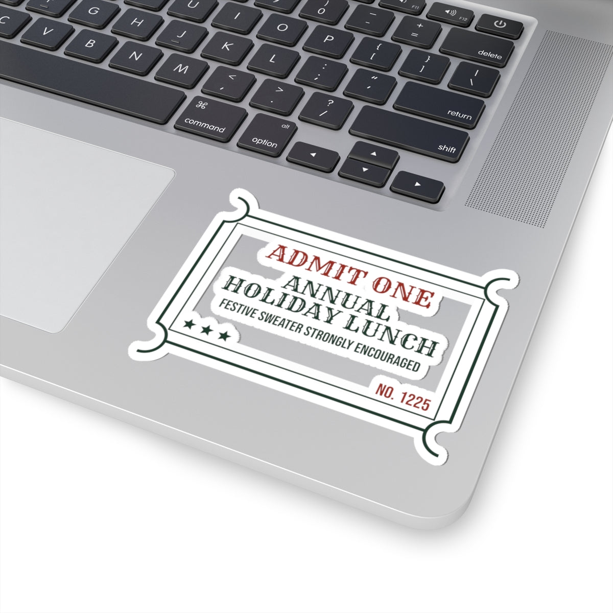 Funny Office Christmas Sticker Annual Holiday Lunch Ticket