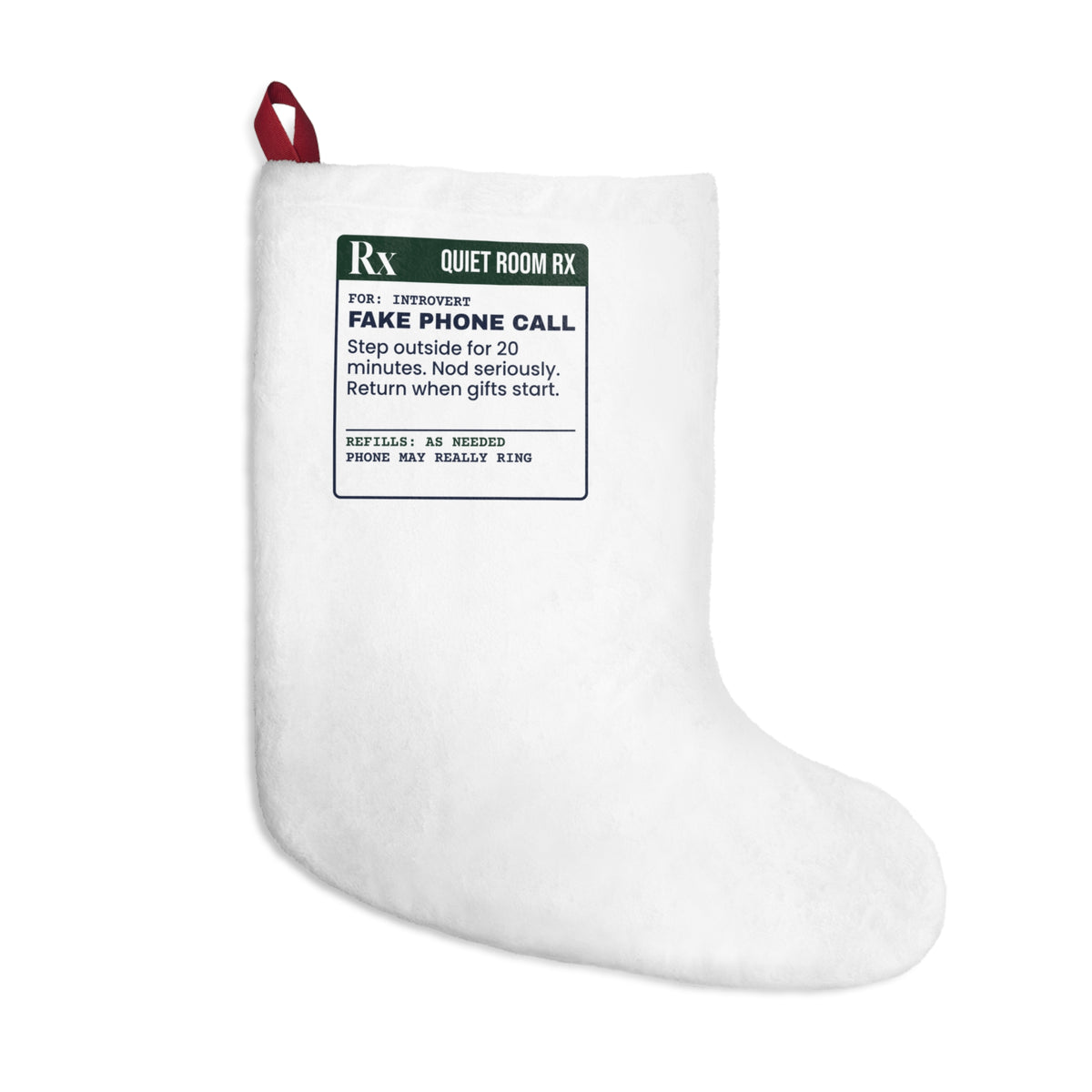 Funny Christmas Stocking Fake Phone Call Prescription For