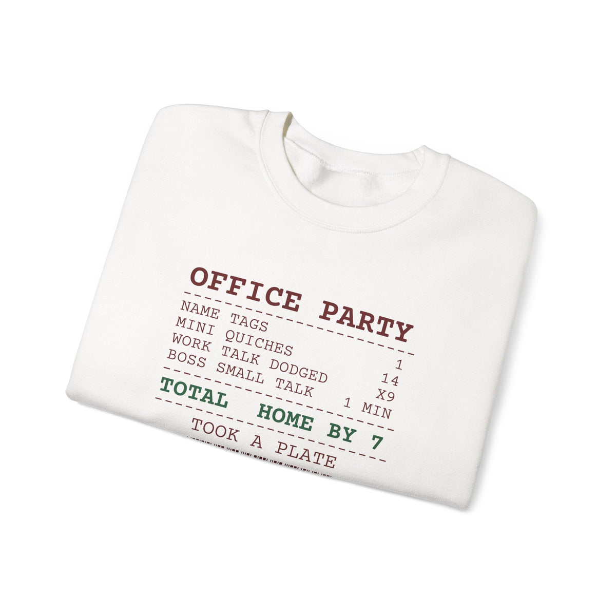 Funny Christmas Coworker Sweatshirt Mini Quiches 14 Office Party Receipt