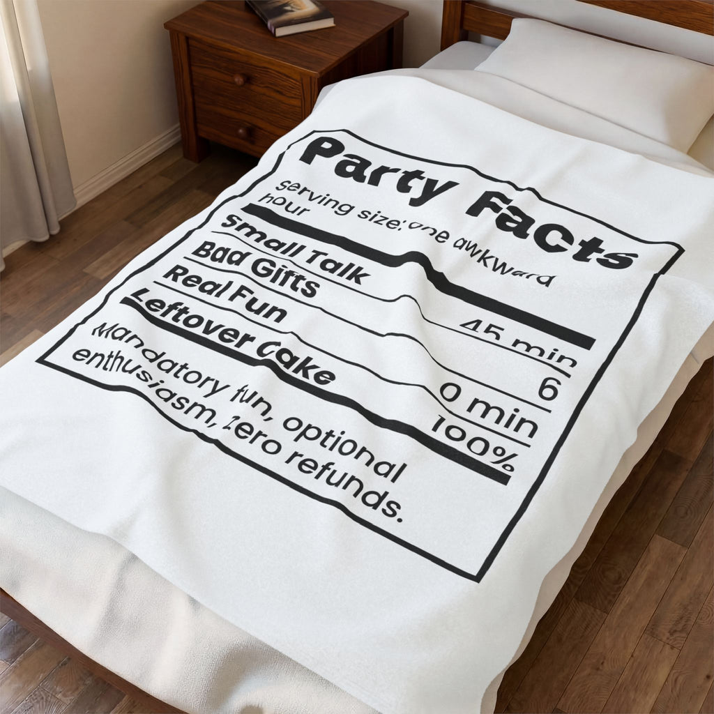 Funny Office Party Throw Blanket Real Fun Zero Minutes
