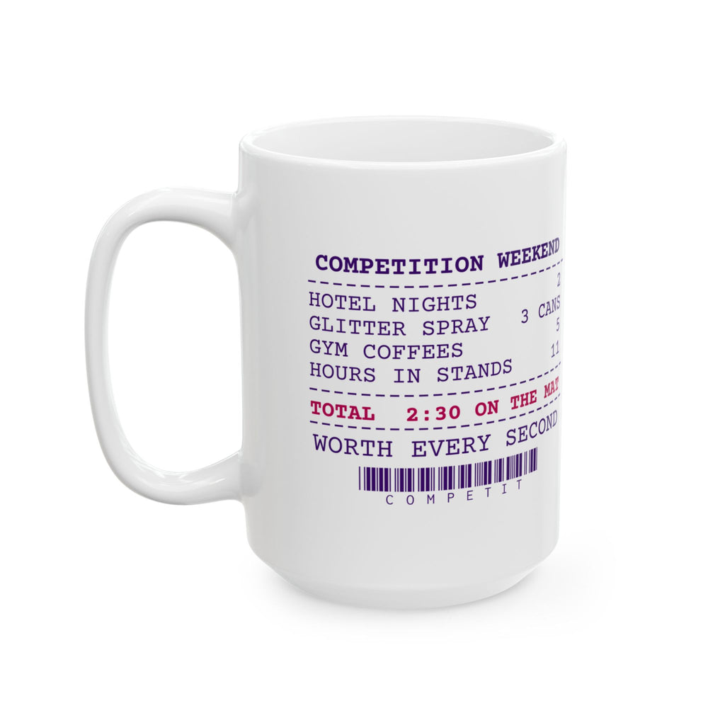 Funny Cheer Mom Coffee Mug Competition Weekend Receipt For Cheer Moms