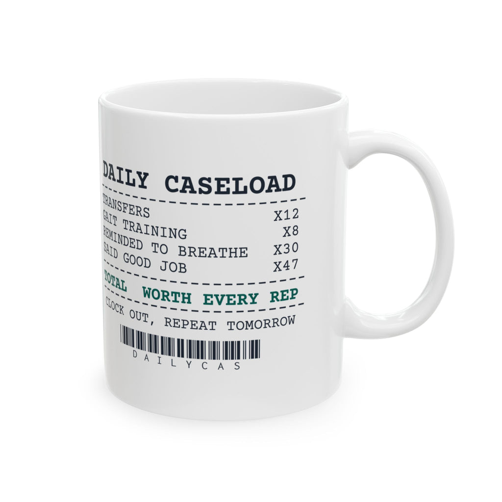 Daily Caseload Coffee Mug For Physical Therapists