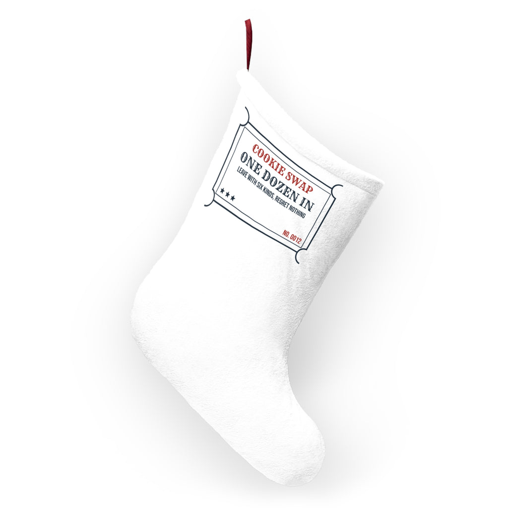 Funny Christmas Cookie Swap Christmas Stocking One Dozen In Ticket