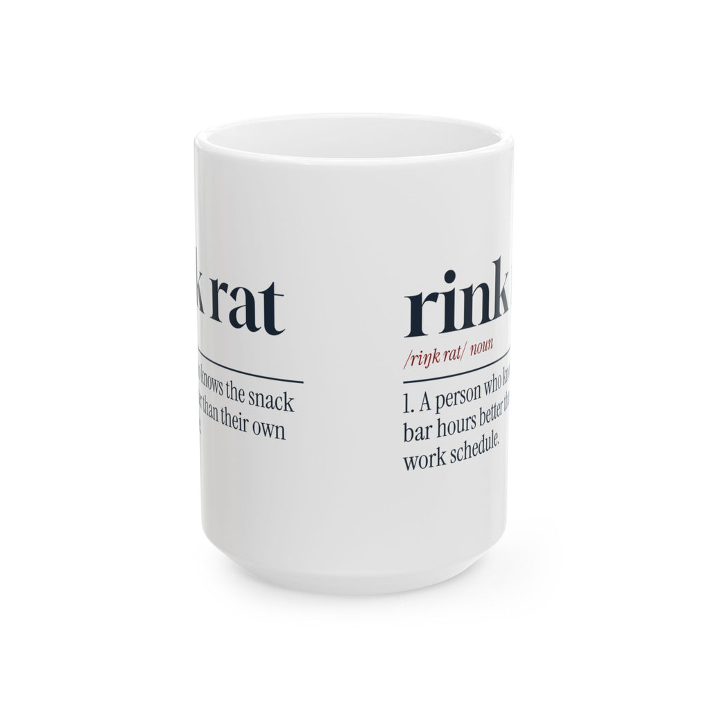 Funny Hockey Coffee Mug Rink Rat Definition For Hockey Families