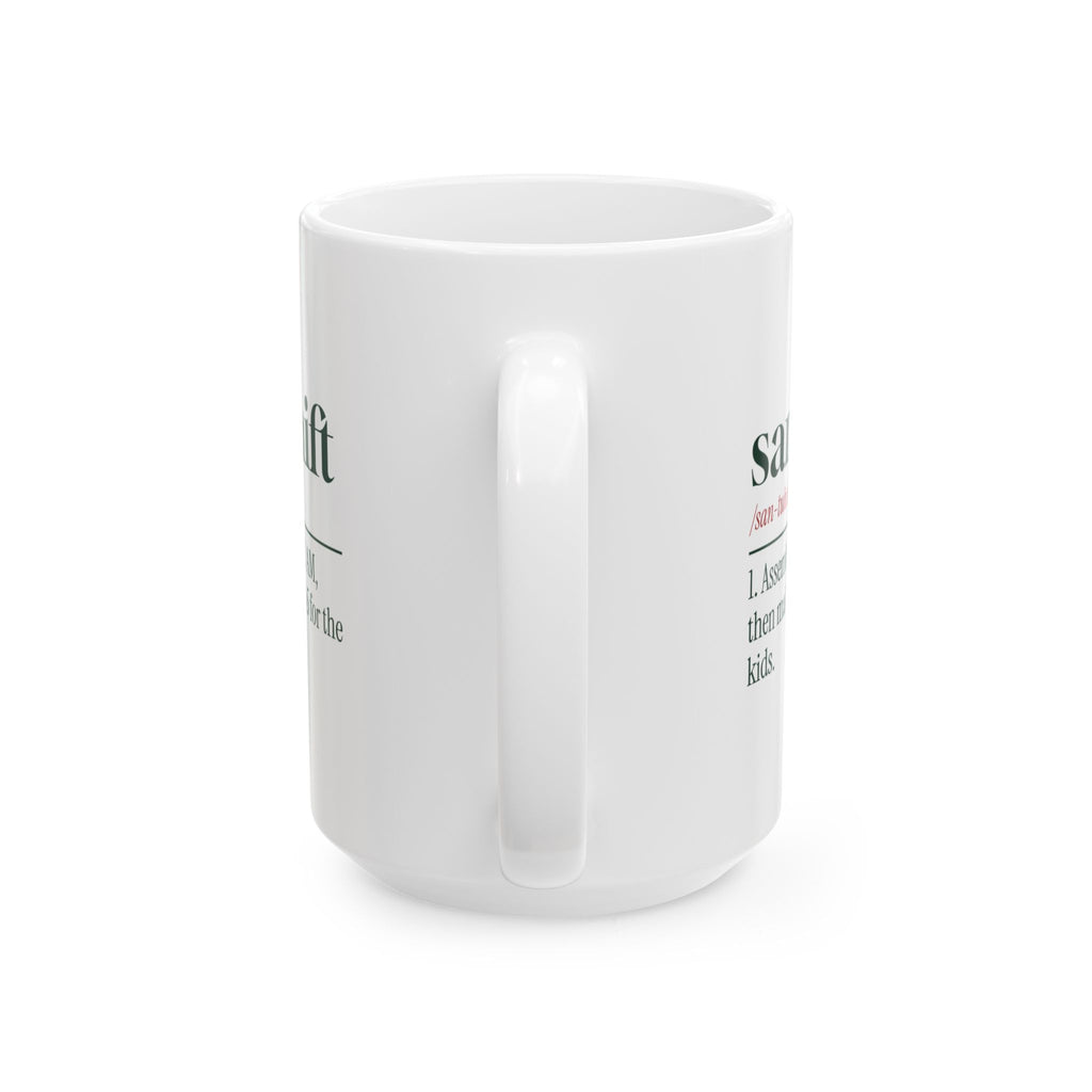 Funny Christmas Coffee Mug Santa Shift Dictionary For Parents