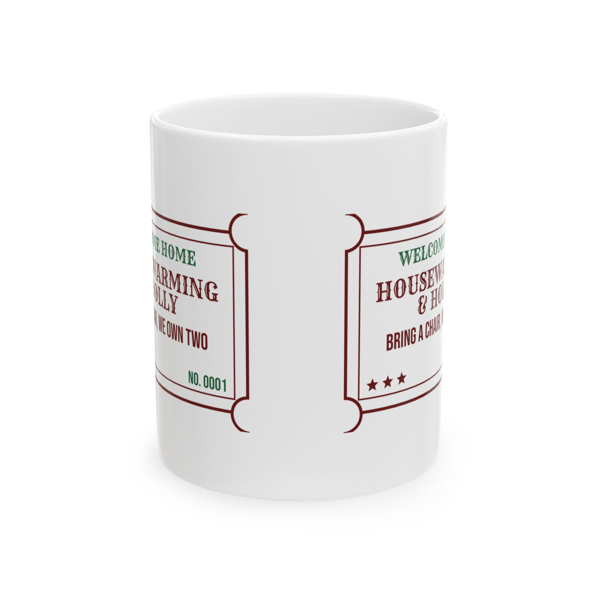 Funny Christmas Coffee Mug Housewarming And Holly Bring A Chair