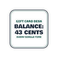 Funny Christmas Retail Sticker Gift Card Balance 43 Cents