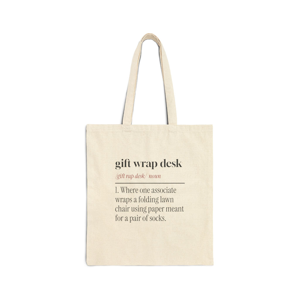 Funny Christmas Retail Tote Bag Gift Wrap Desk Dictionary Definition