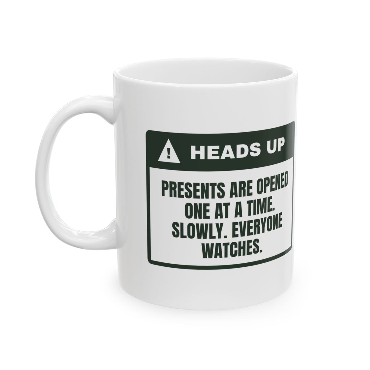 Funny Christmas Family Coffee Mug Presents Opened One At A Time