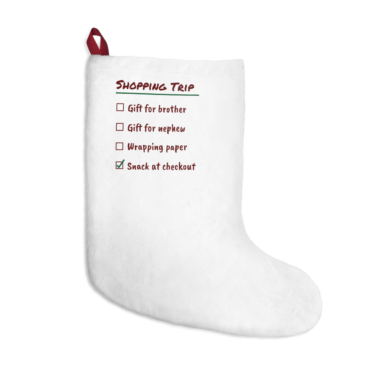 Funny Christmas Shopping Christmas Stocking Gifts Bought Zero Checklist