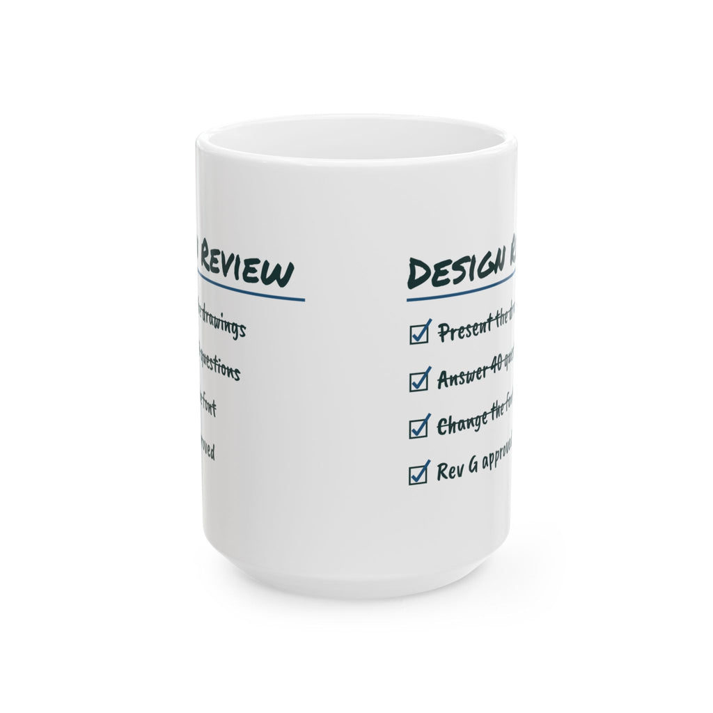 Funny Engineer Coffee Mug Design Review Checklist Changed The Font