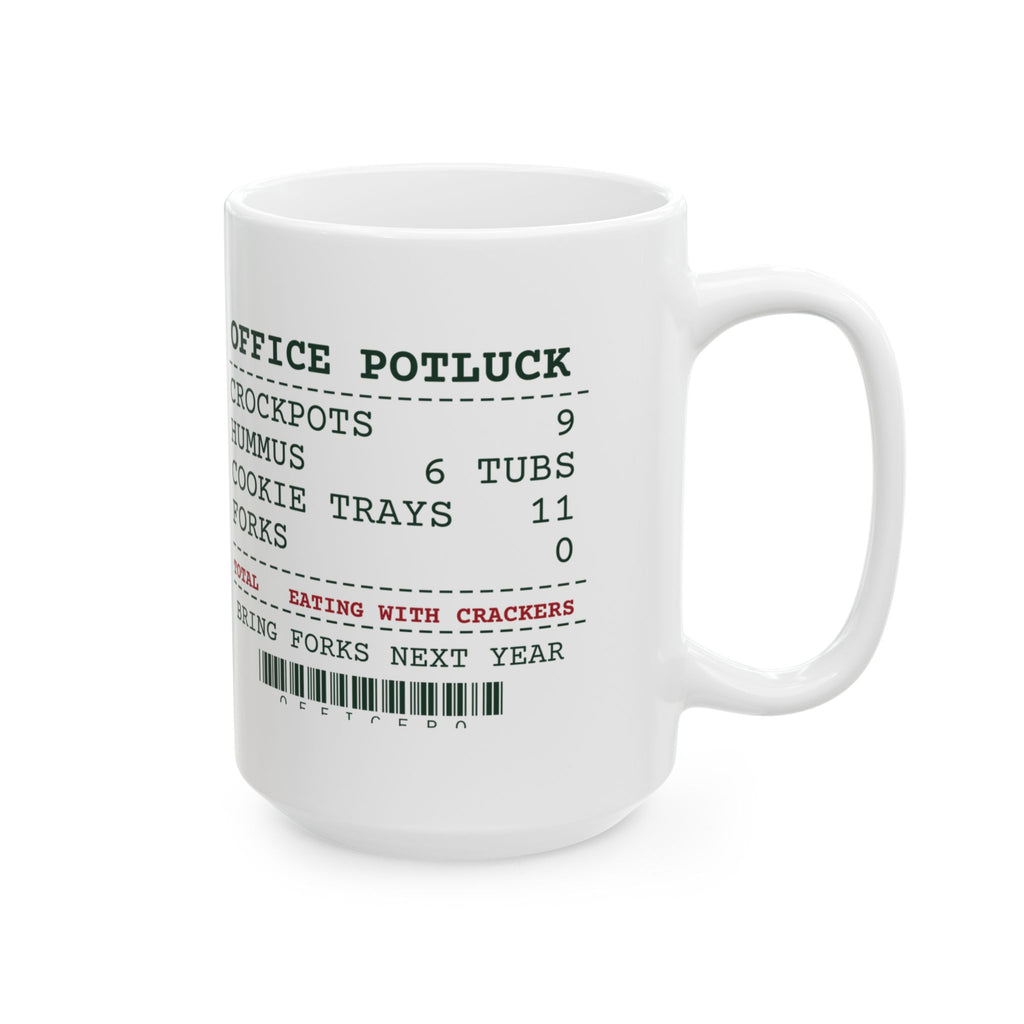 Funny Christmas Coffee Mug Office Potluck Forks 0 Receipt For Coworkers