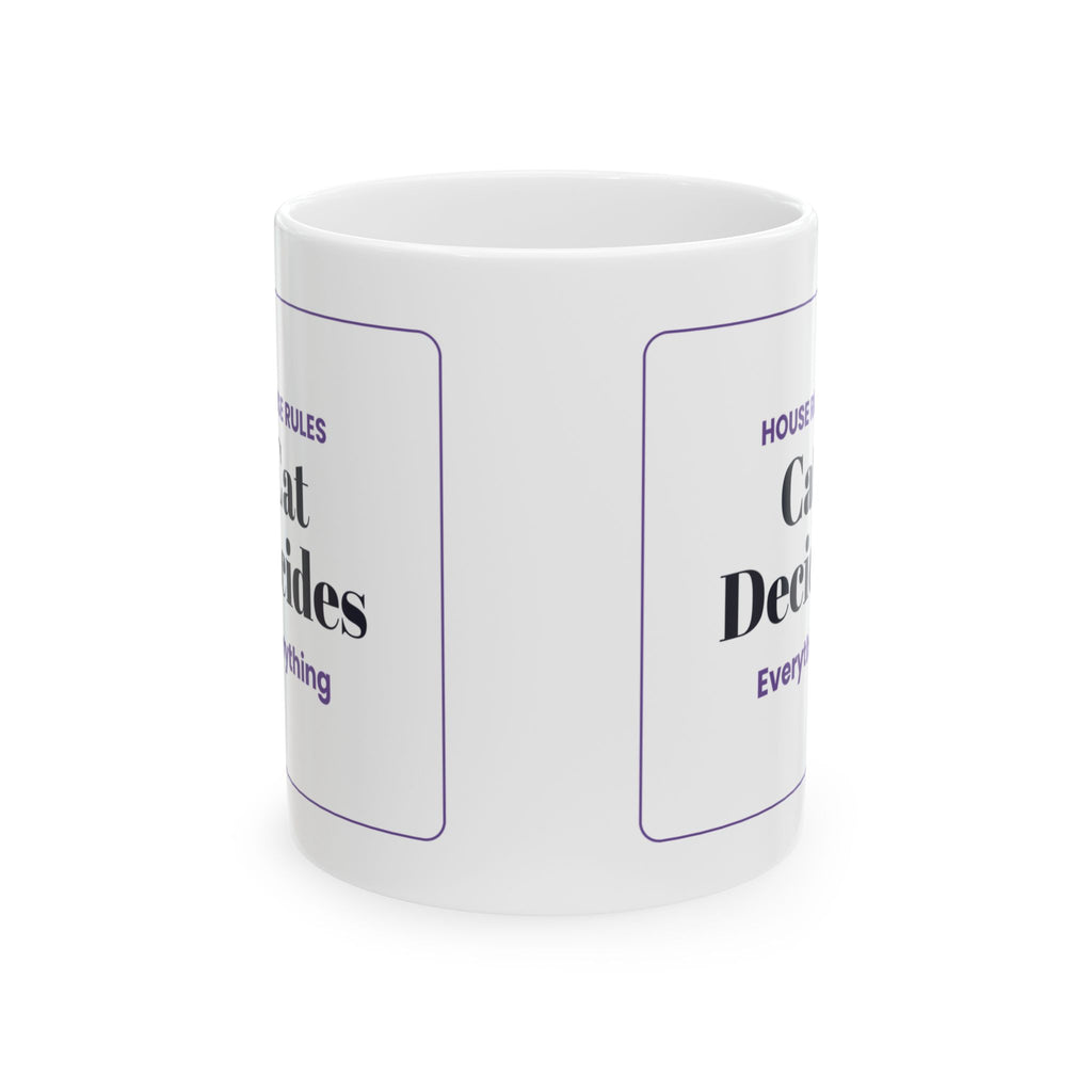 Funny Cat Dad Coffee Mug House Rules Sign For Cat Dads