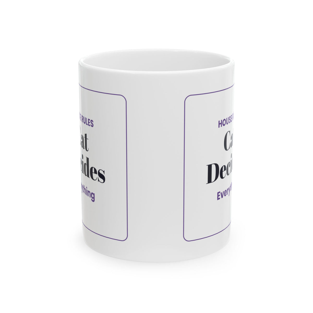 Funny Cat Dad Coffee Mug House Rules Sign For Cat Dads