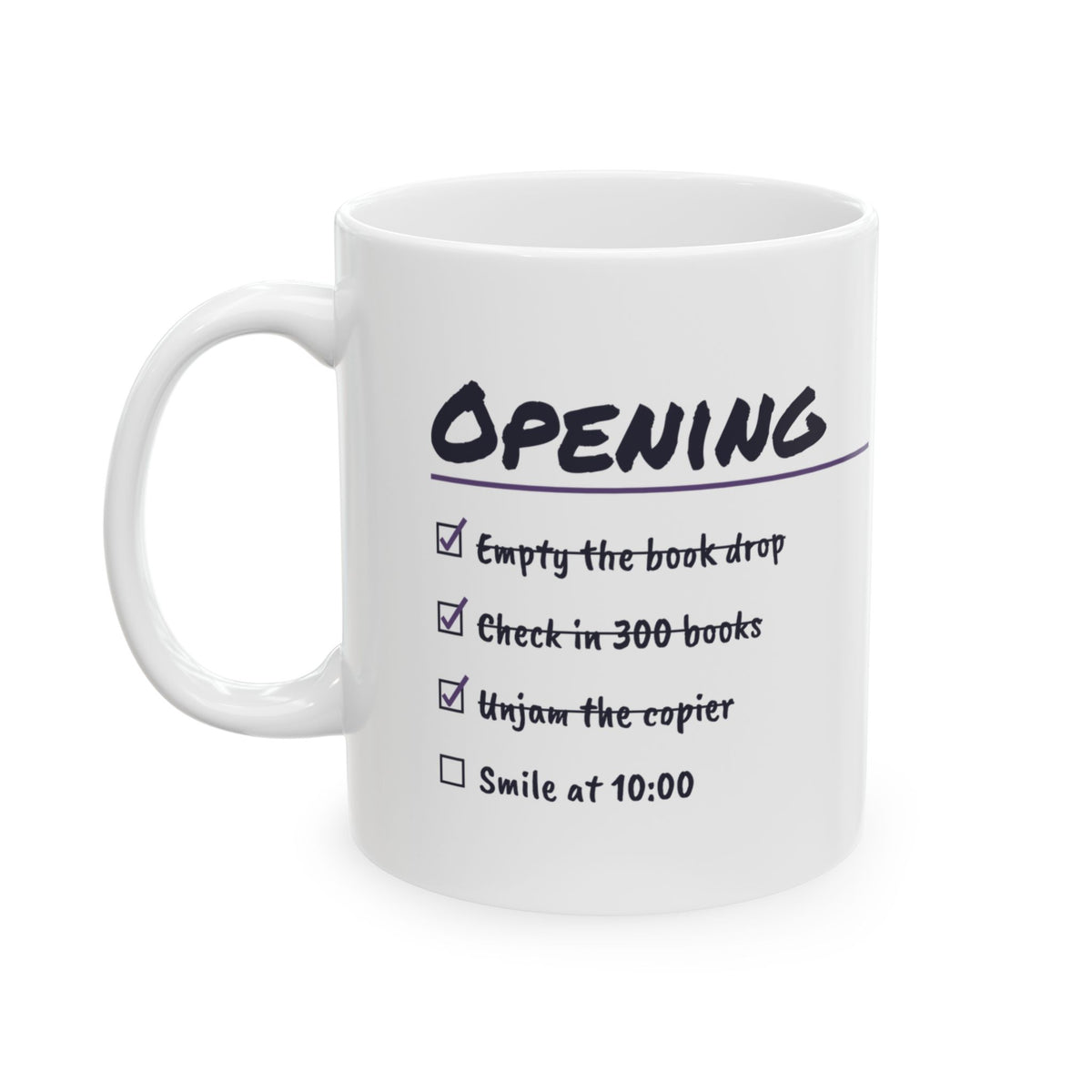 Funny Librarian Coffee Mug Empty The Book Drop Check In 300 Books