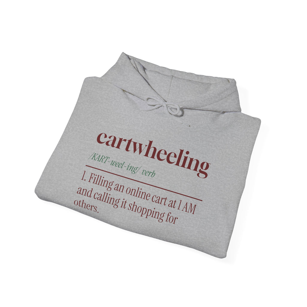 Funny Christmas Shopping Hoodie Cartwheeling Dictionary Definition