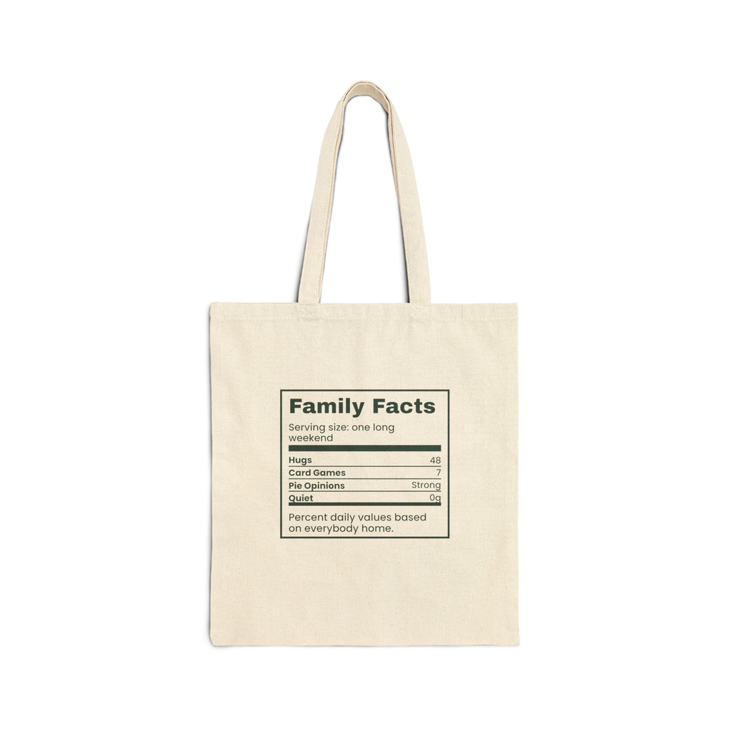 Funny Christmas Tote Bag Family Facts Label For Matching Sets