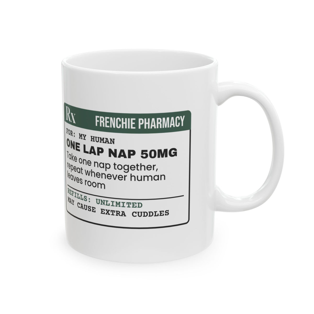 French Bulldog Coffee Mug Rx: One Lap Nap
