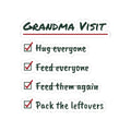 Funny Christmas Sticker Grandma Visit Pack The Leftovers For Grandma