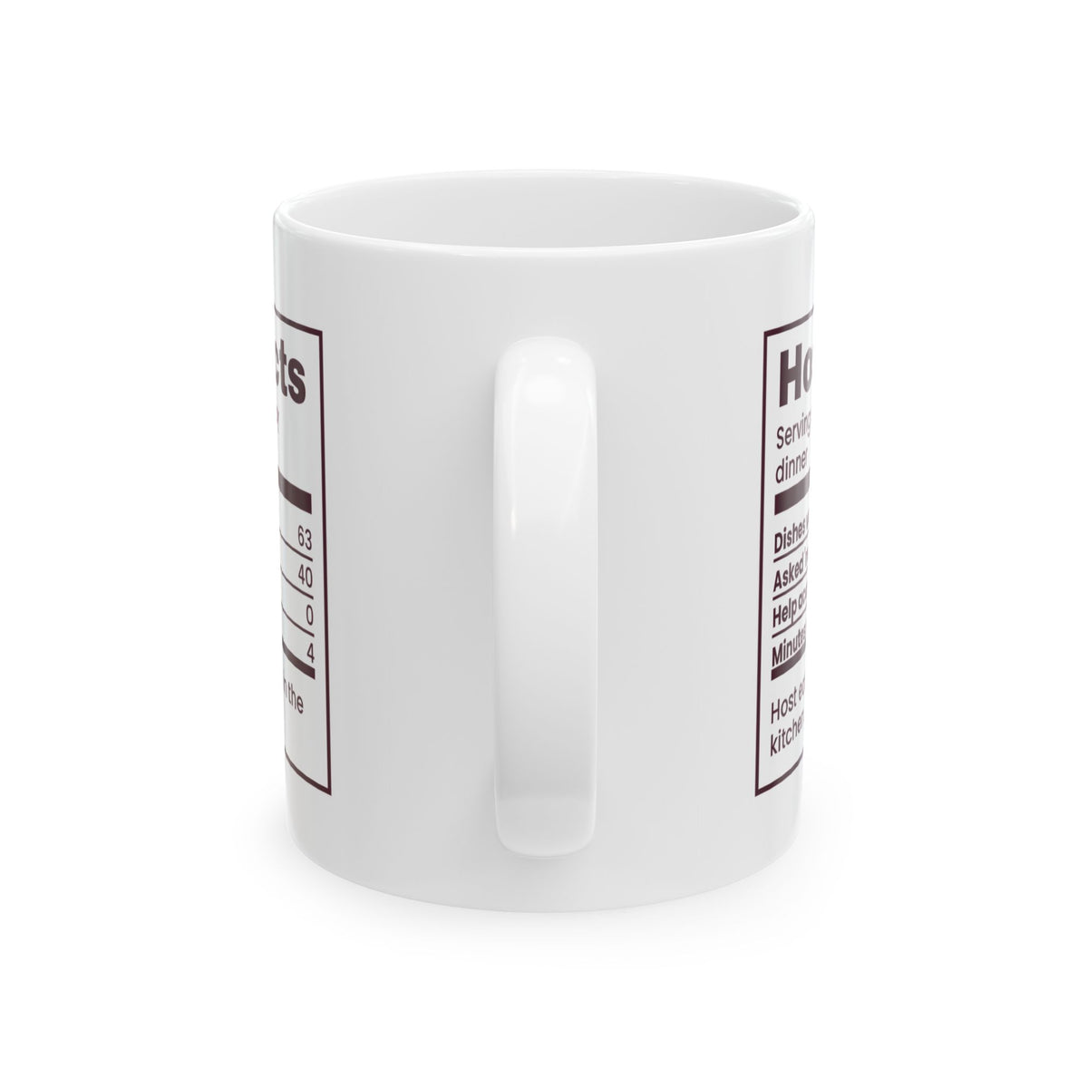 Funny Christmas Coffee Mug Host Facts Help Accepted Zero For Hosts