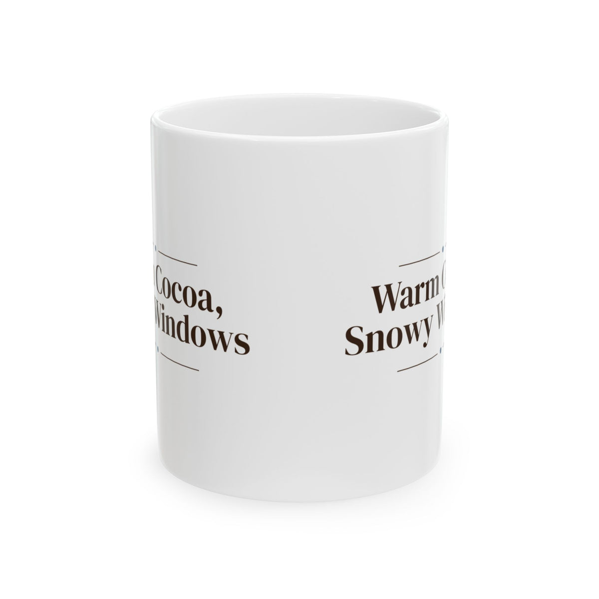 Hot Cocoa Mug Warm Cocoa Snowy Windows Cozy Winter Mug
