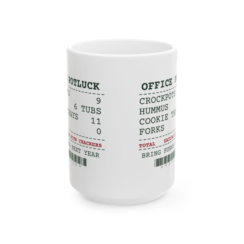 Funny Christmas Coffee Mug Office Potluck Forks 0 Receipt For Coworkers