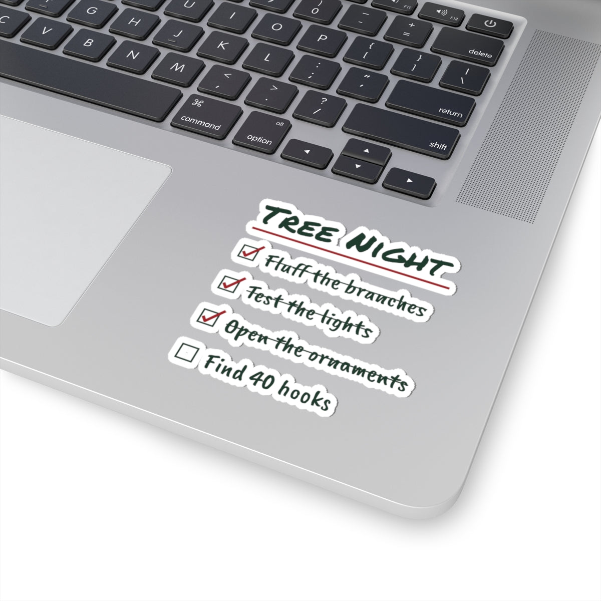 Funny Christmas Sticker Tree Night Checklist Find 40 Hooks