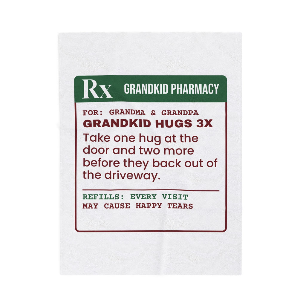 Christmas Throw Blanket Grandkid Hugs Prescription For Grandparents