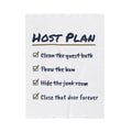 Funny Holiday Host Throw Blanket Hide The Junk Room Checklist