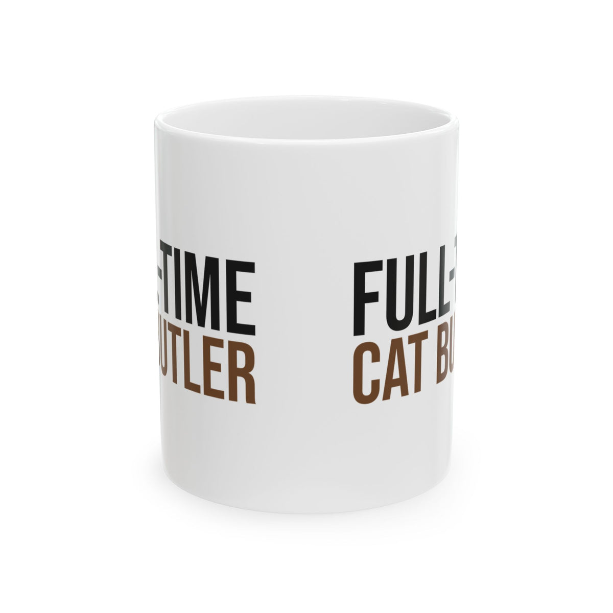 Funny Cat Mug Full-Time Cat Butler Coffee Cup For Cat Lovers