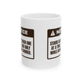 Funny Dachshund Coffee Mug Stairs Taken While Being Carried Warning
