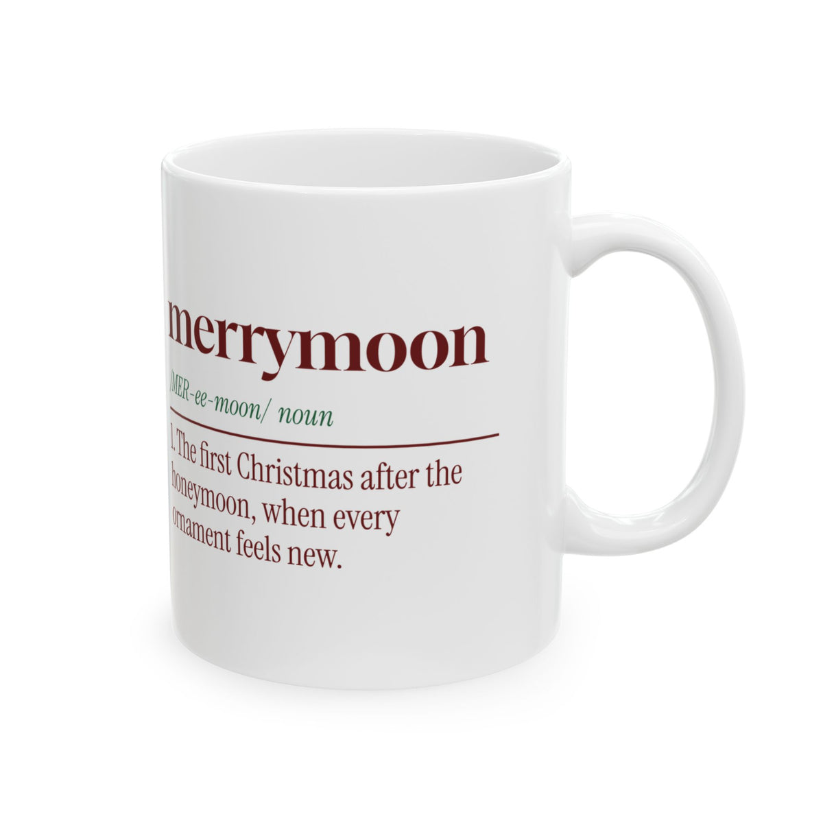 Christmas Coffee Mug Merrymoon Dictionary Definition Newlyweds