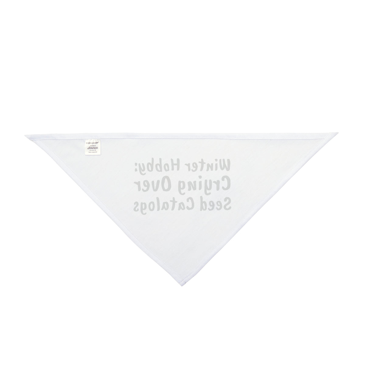Winter Hobby: Crying Over Seed Catalogs Dog Bandana, Funny Gardening
