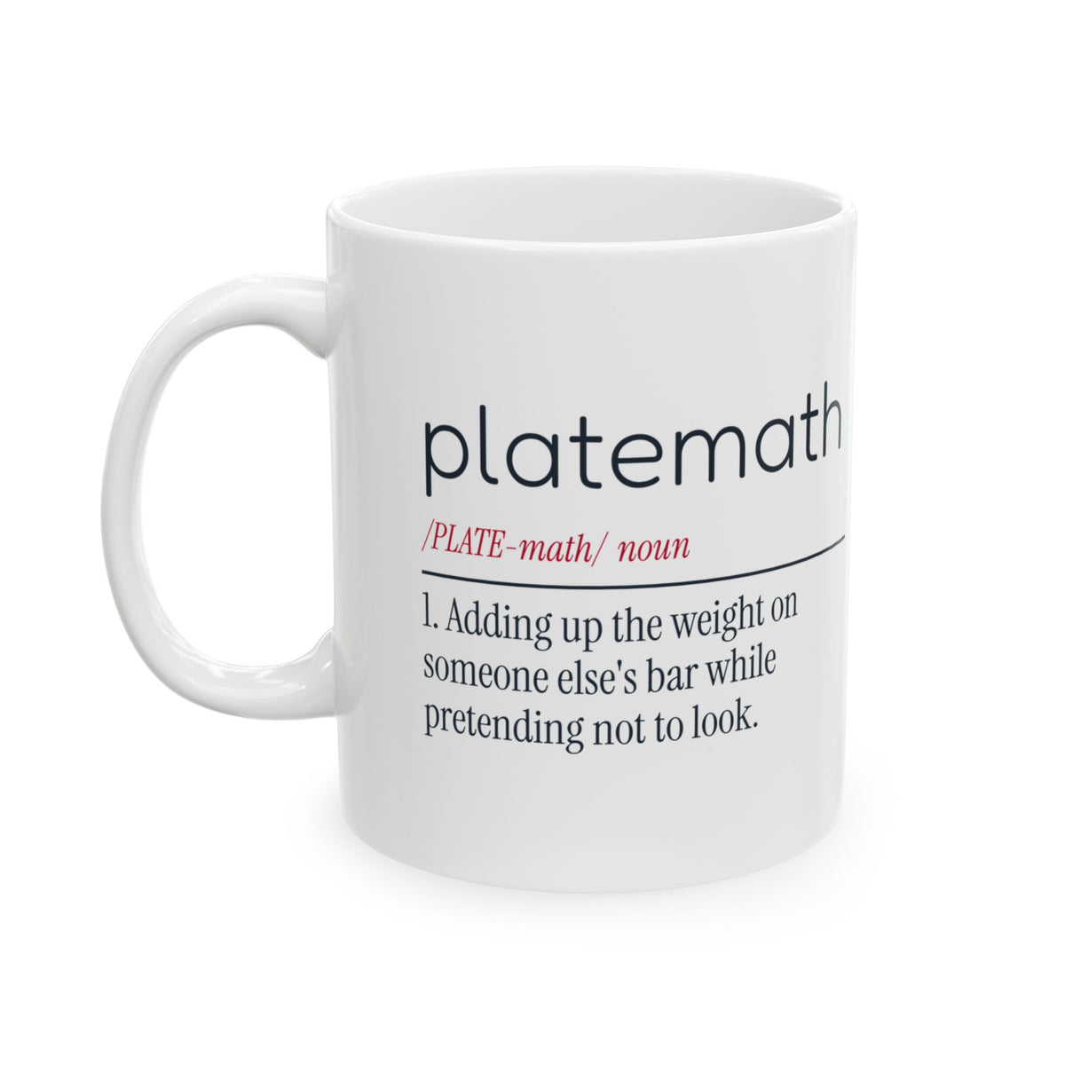 Funny Weightlifting Coffee Mug Platemath Definition For Lifters