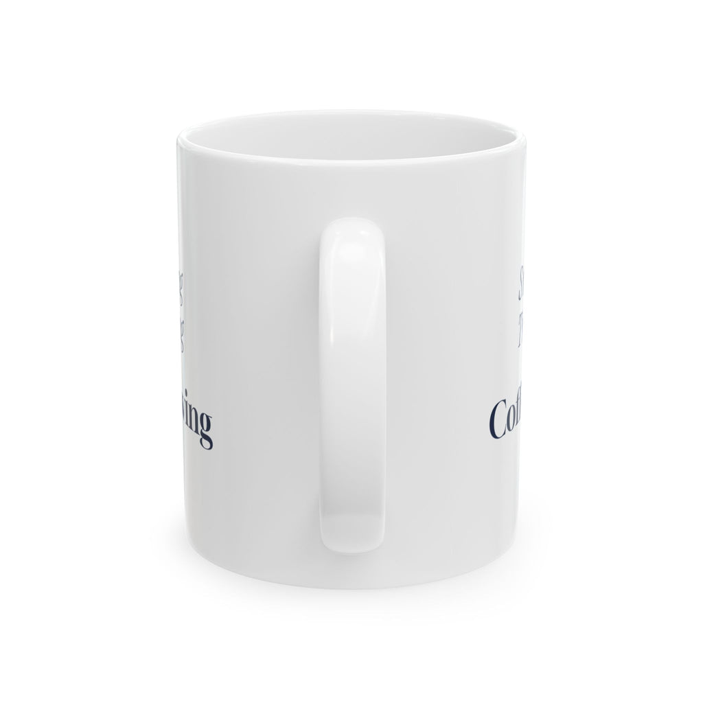 Snow Falling Tree Glowing Coffee Brewing Christmas Coffee Mug