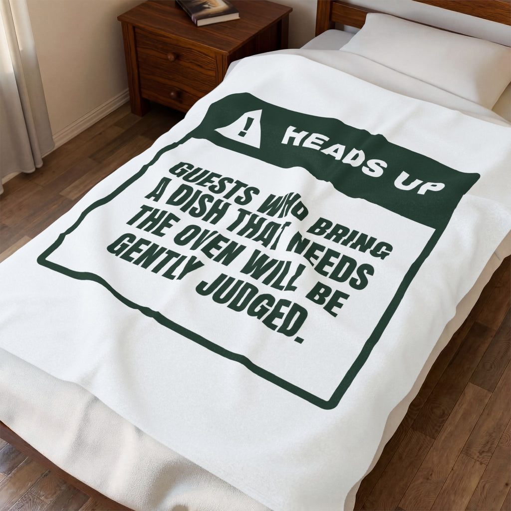 Funny Christmas Host Throw Blanket Brought A Dish That Needs The Oven