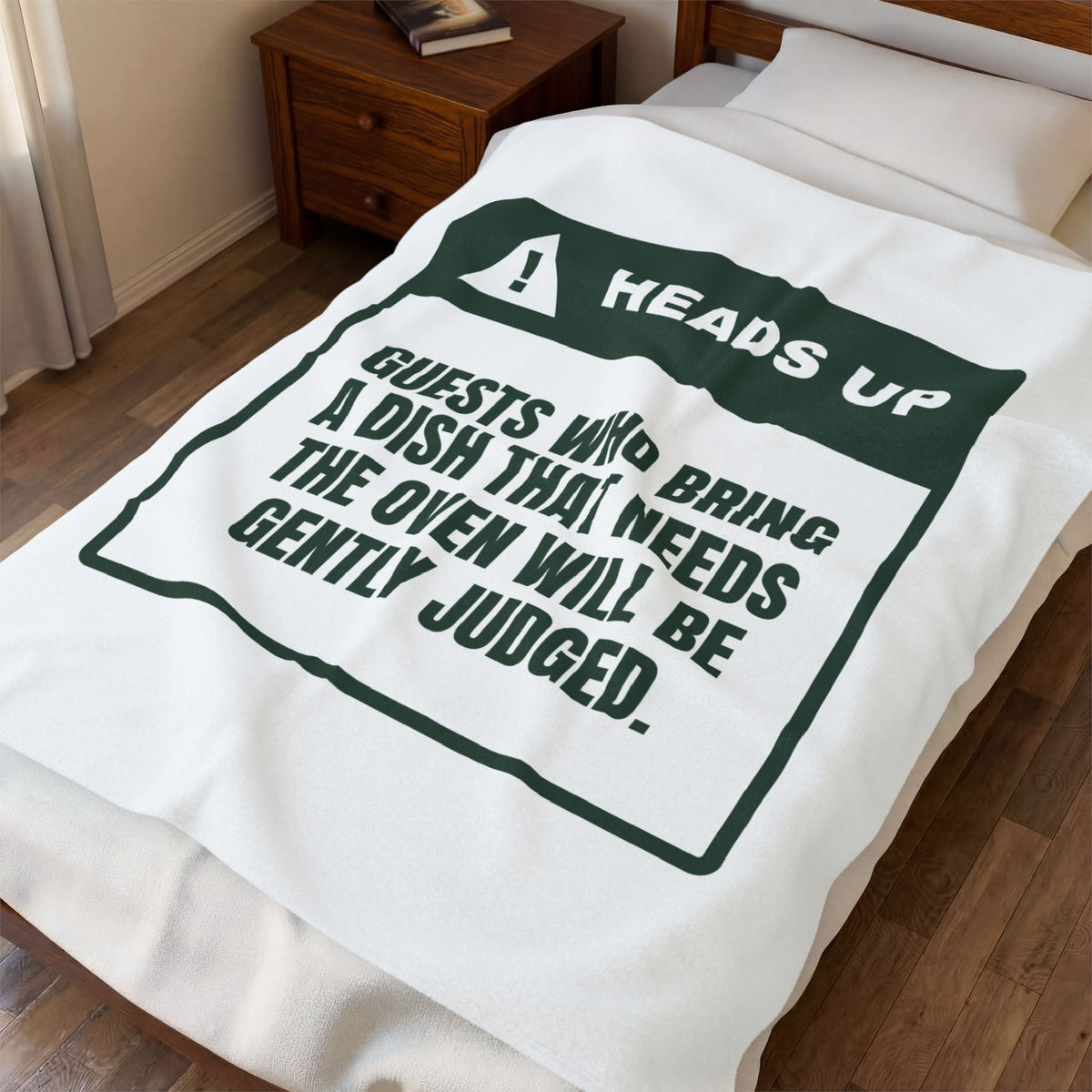 Funny Christmas Host Throw Blanket Brought A Dish That Needs The Oven