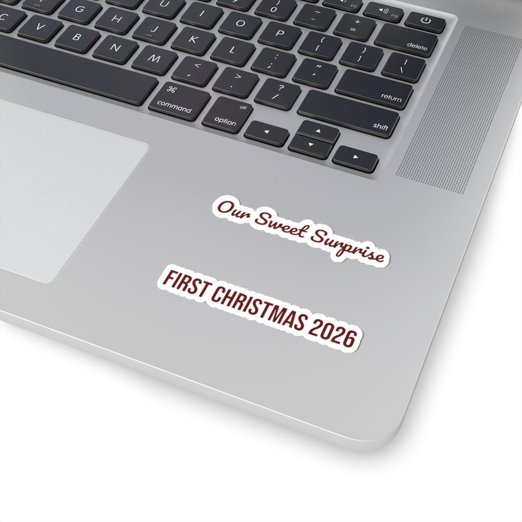 Babys First Christmas 2026 Sticker Our Sweet Surprise For Parents