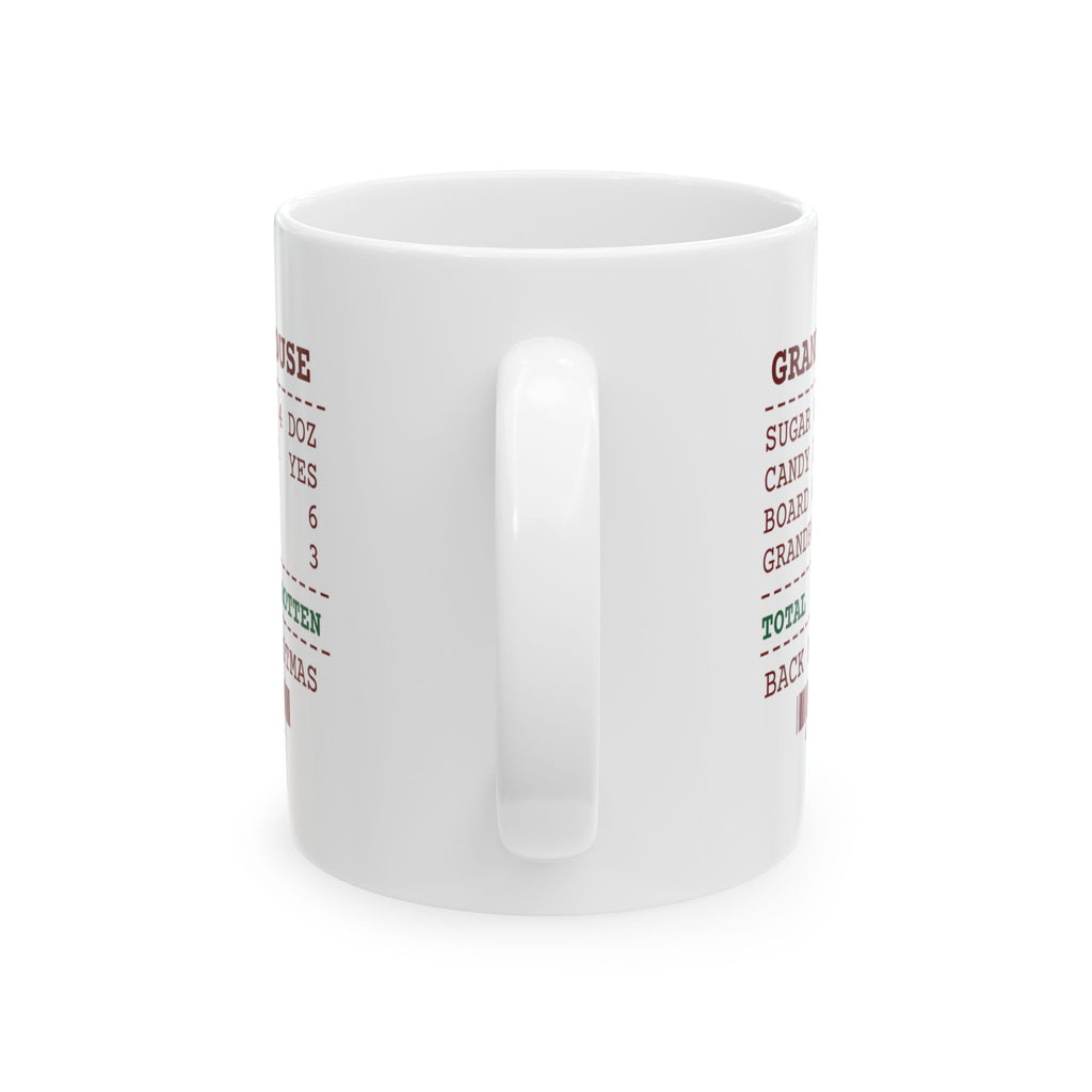 Funny Grandparents Christmas Coffee Mug Grandma's House Receipt