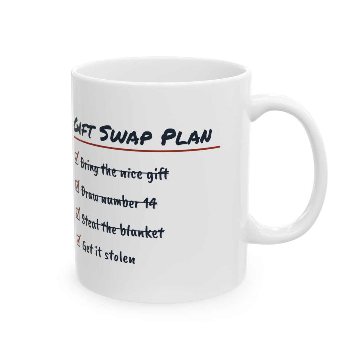 Funny White Elephant Coffee Mug Gift Swap Plan Get It Stolen Checklist
