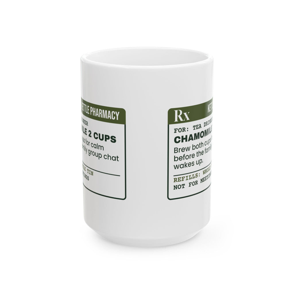 Funny Tea Lover Coffee Mug Chamomile 2 Cups Prescription For Tea Drinkers