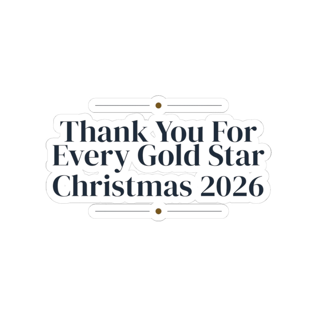 Teacher Christmas Sticker Thank You For Every Gold Star 2026