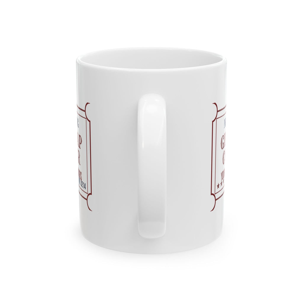 Funny Christmas Coffee Mug Gift Wrap Counter Ticket For Holiday Shoppers