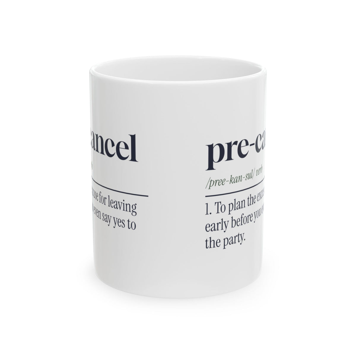 Funny Introvert Coffee Mug Pre-Cancel Definition For Homebodies