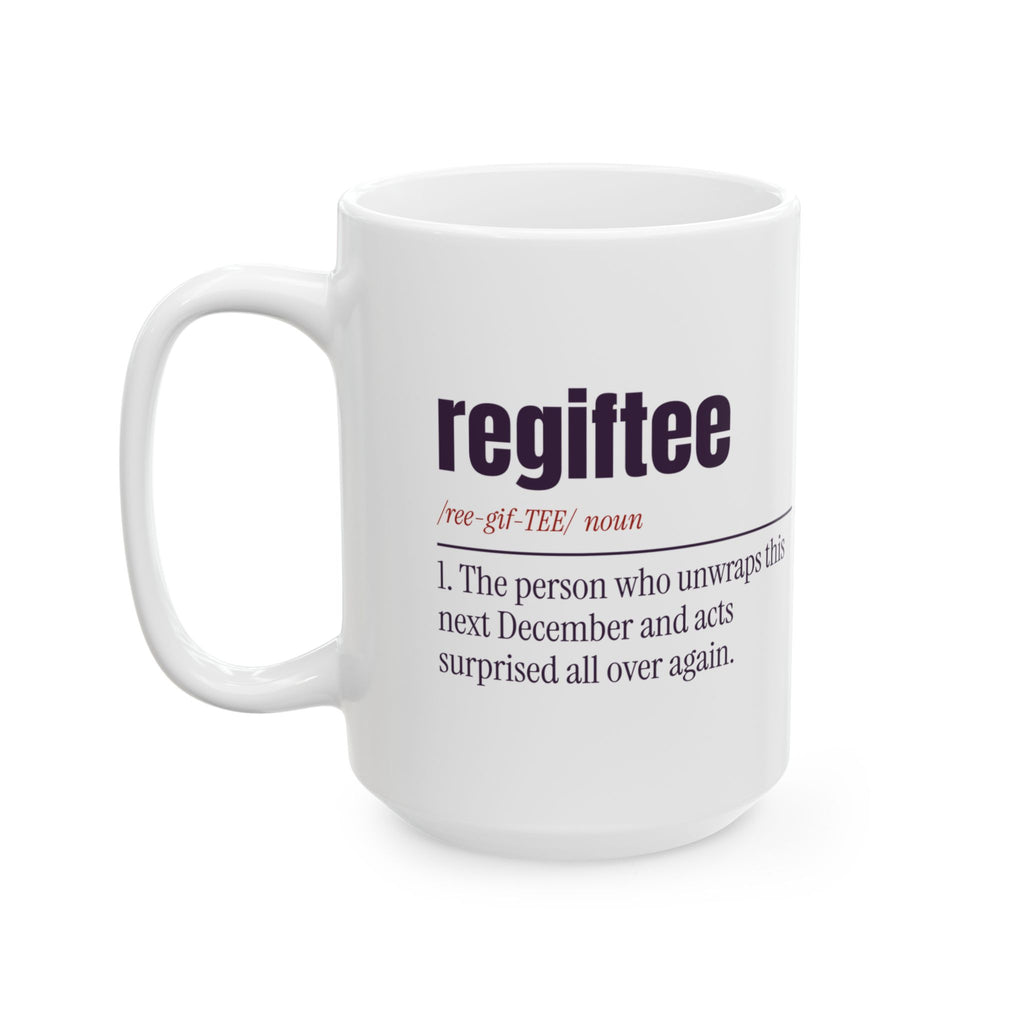 Funny White Elephant Coffee Mug Regiftee Definition For Gift Swaps