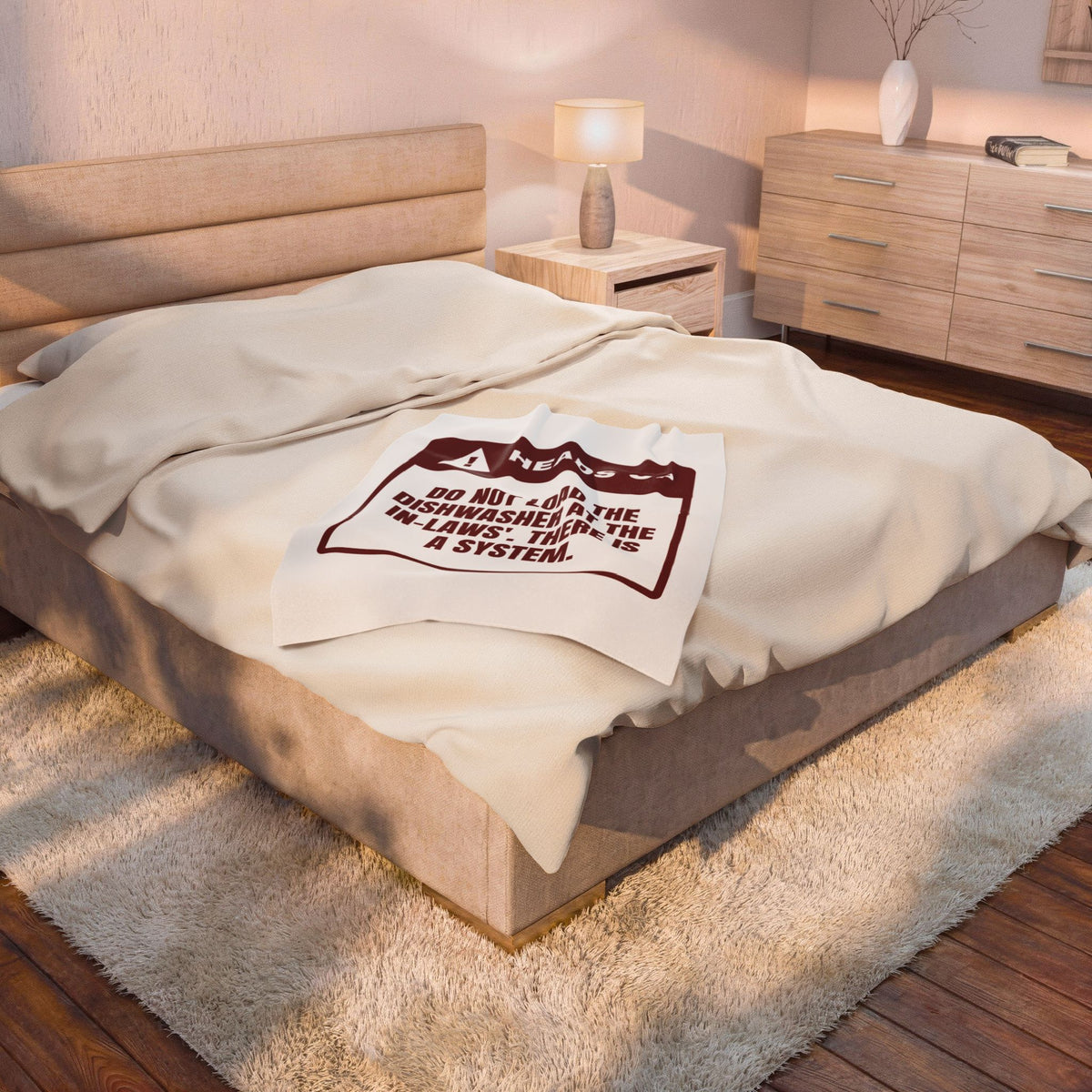 Funny Christmas Throw Blanket In-Law Dishwasher There Is A System