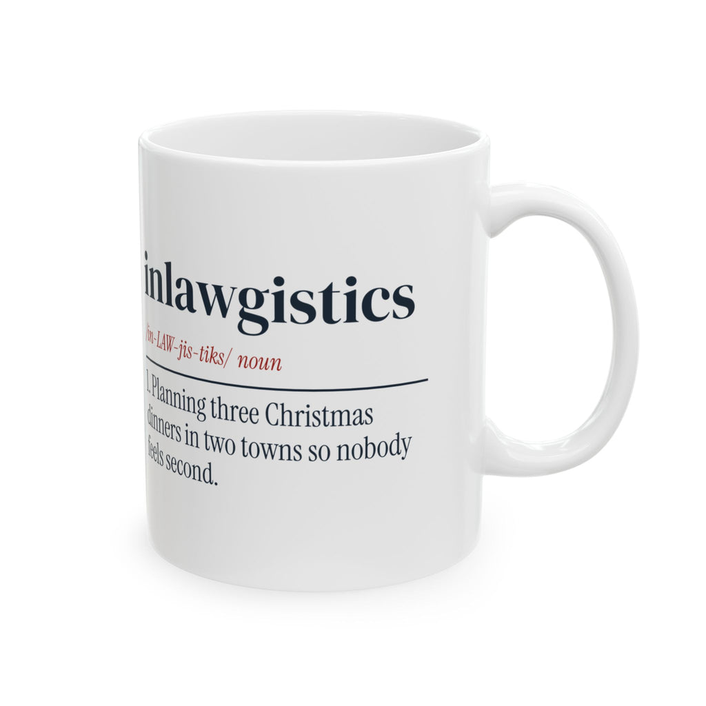 Funny Christmas Coffee Mug Inlawgistics Definition For Married Couples